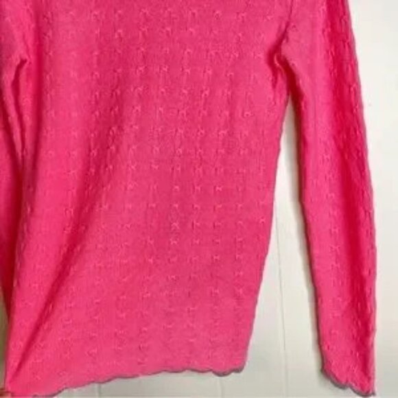 Madigan Ireland Pink Réiltín Cashmere Silk crew neck small NWT new with tag - Picture 5 of 6